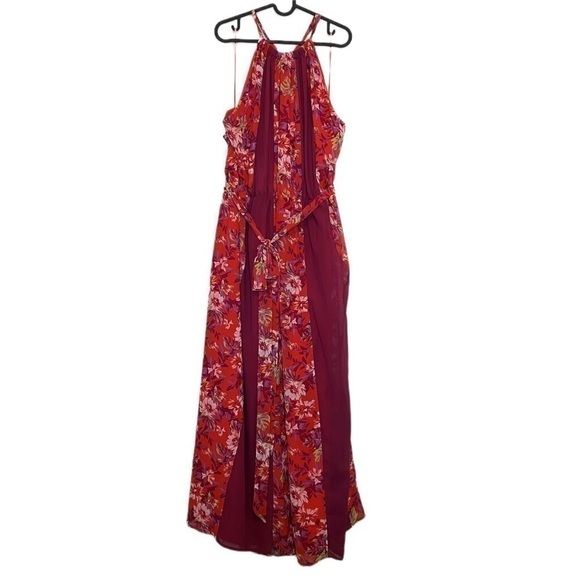 NWT ModCloth Illuminated Elegance Floral Halter Neck Maxi Dress Size 4X - Picture 2 of 11
